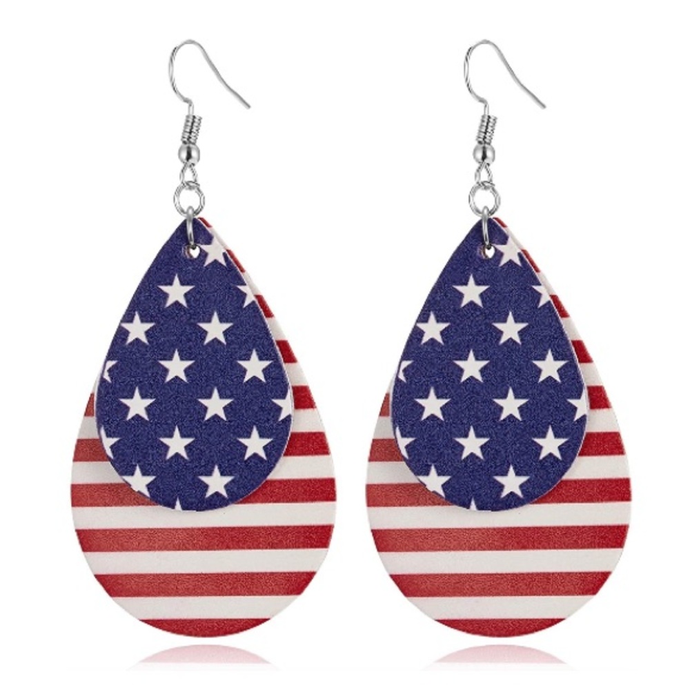 Patriotic American Flag Earrings